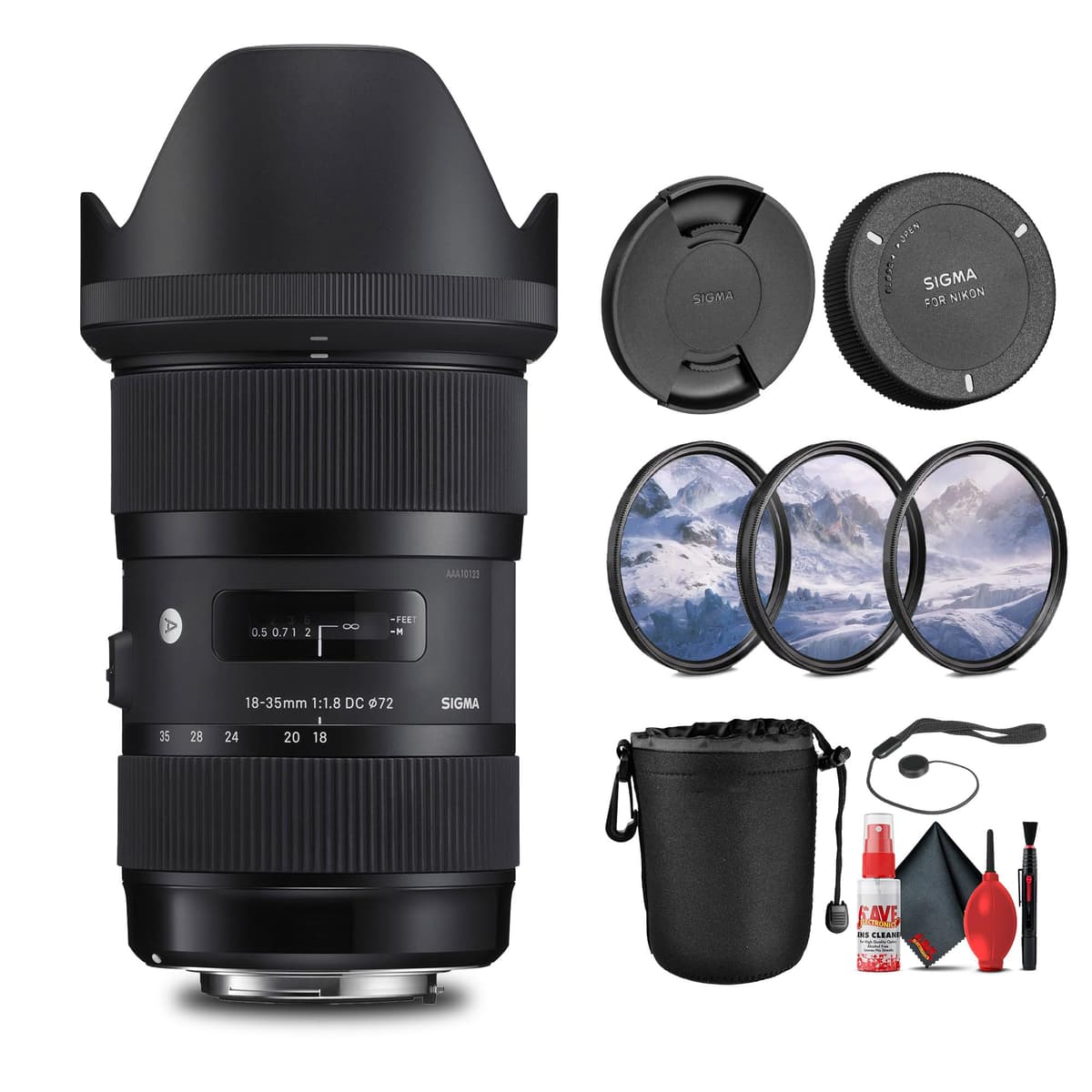 Sigma Art 210-306 18-35mm f/1.8 DC HSM para Nikon - Zoom Gran Angular a Normal, Montura F, Multi-elemento, Serie Art, Alta Nitidez, Bokeh Suave