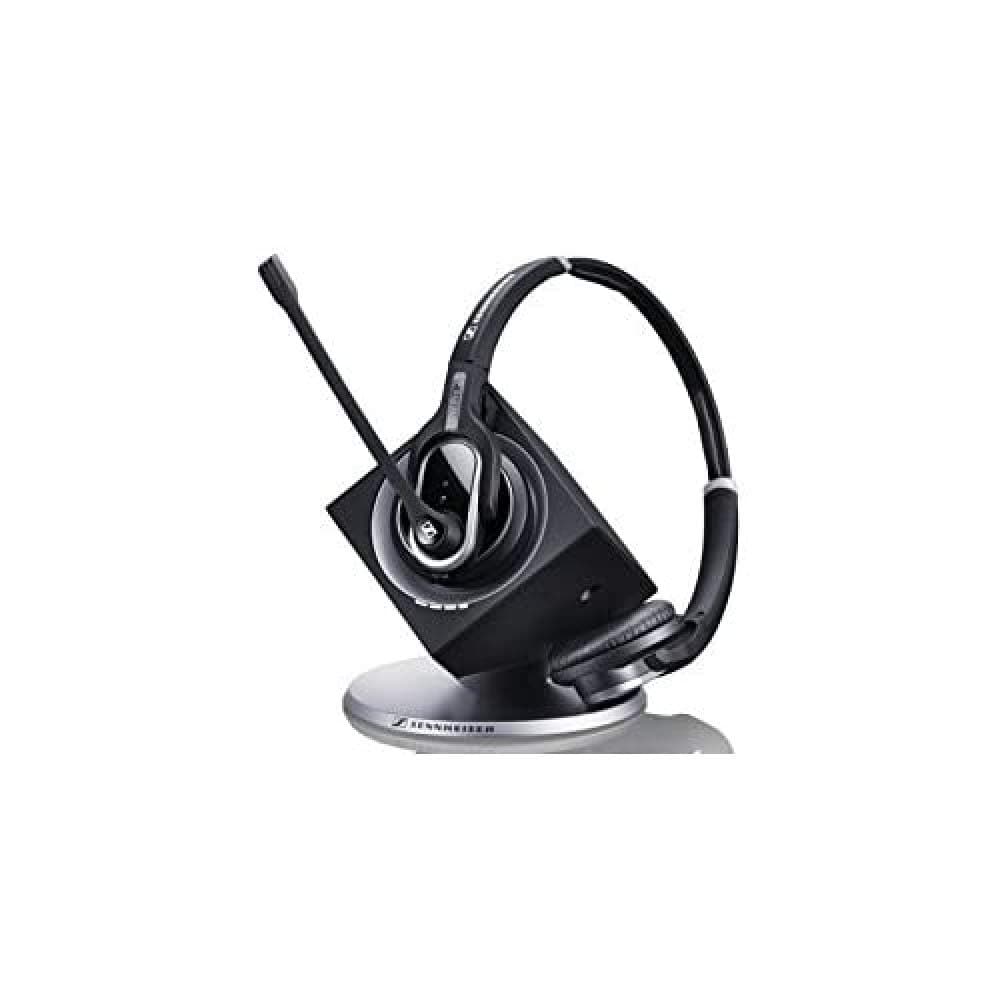 Sennheiser DW Pro2 ML 504462 - Audífono diadema semiabierto inalámbrico para Microsoft Lync/Teams, doble auricular, micrófono con cancelación de ruido, DECT, profesional