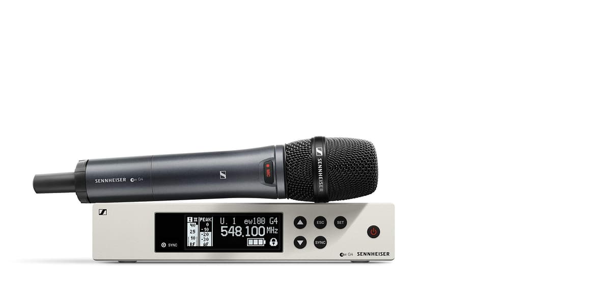 Sennheiser EW 100 G4-945-S Micrófono Inalámbrico Dinámico Supercardioide - Banda A, Sistema de Mano profesional ew 100 G4-945-S-A-cr