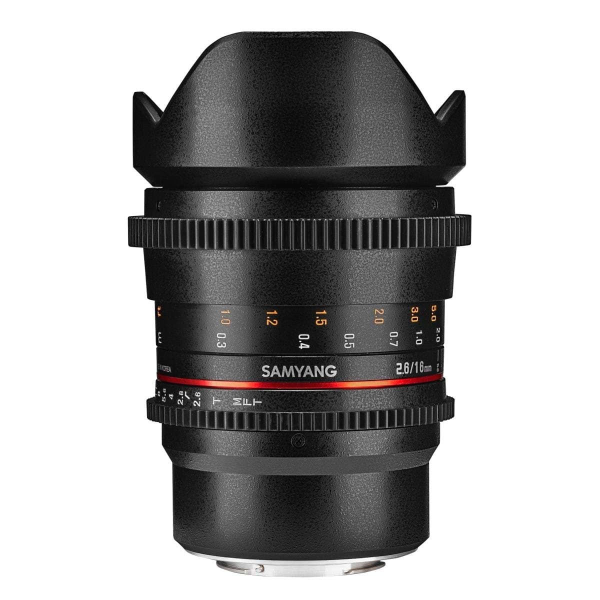 Samyang VDSLR 7569 Lente de Video 16 mm T2.6 Enfoque Manual para Micro Four Thirds - Negro