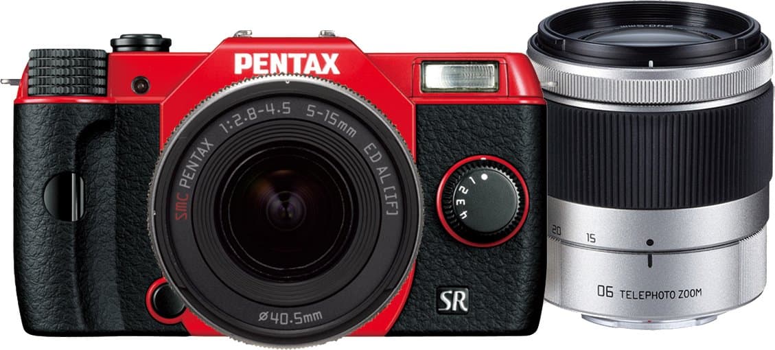 Pentax Q10 Cámara Digital - Versión Internacional (Sin Garantía) - Kit Doble Zoom (Rojo) PENTAX Q10 Wズームキット(RD)