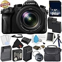 Panasonic Lumix DMC-FZ2500 Cámara Compacta 4K con Zoom 20x Lente Leica DC Vario-Elmarit f/2.8-4.5 Versión Internacional - Bundle Dorado