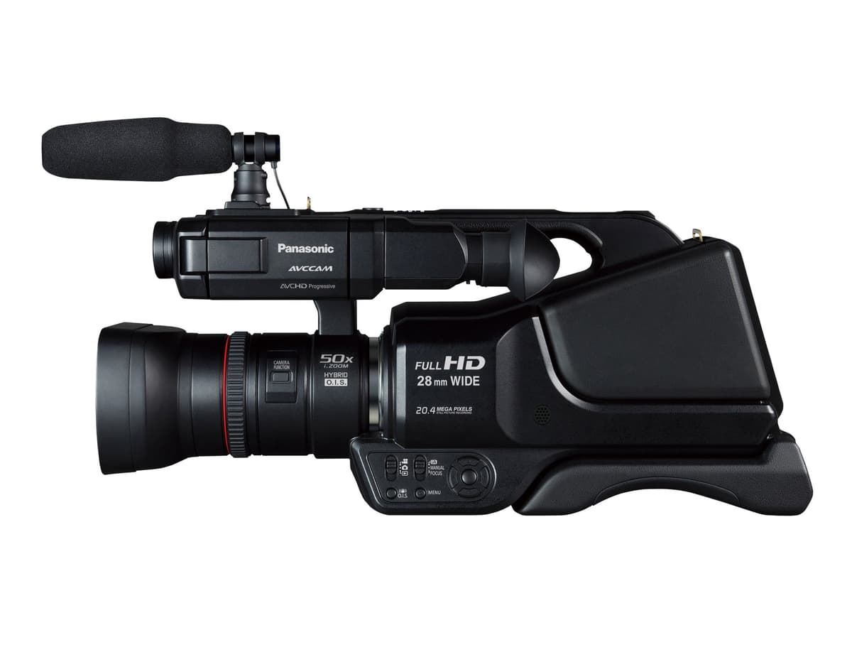 Panasonic AG-AC8EJ videocámara profesional 21x zoom óptico Full HD grabación AVCHD ranura doble SD estabilización avanzada micrófono integrado}}"