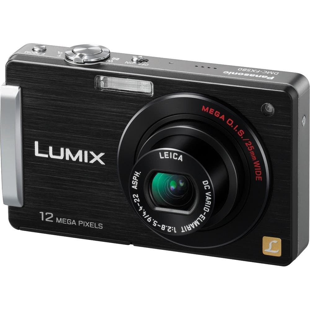 Panasonic Lumix DMC-FX580 Cámara Digital 12MP, Zoom Óptico 5x MEGA O.I.S., Pantalla LCD de 3", Color Negro FX580 Black