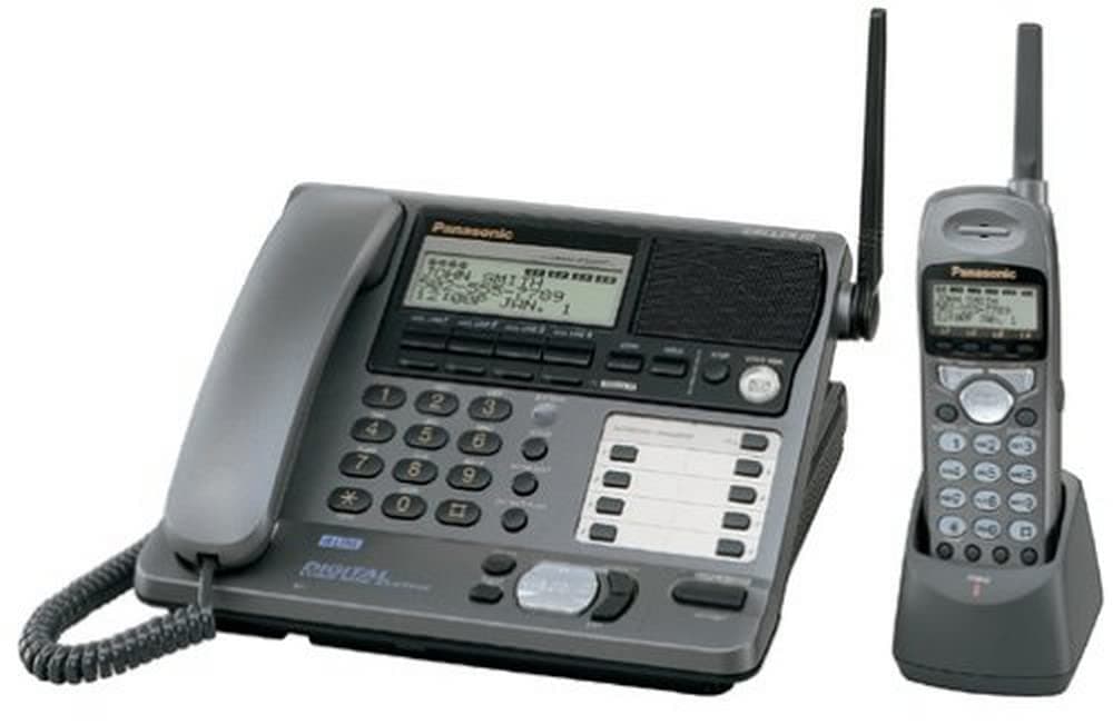 Panasonic KX-TG4000B Teléfono Inalámbrico 2.4 GHz DSS 4 Líneas con Identificador de Llamadas y Buzón de Voz