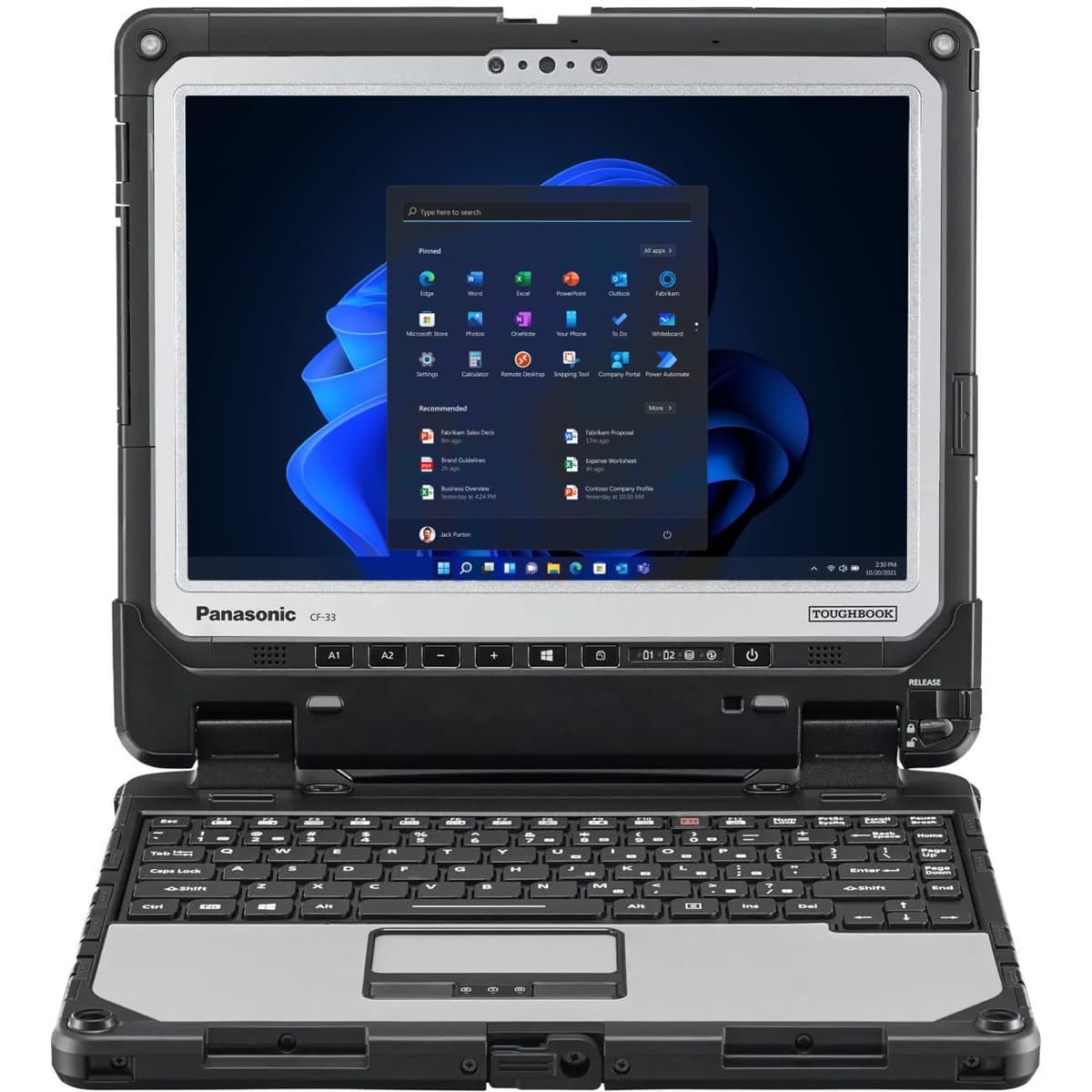 Panasonic Toughbook CF-33 MK1, Rugged 2 en 1, Core i5 7ma Gen, 12" Multi-Touch, 16GB RAM, 512GB SSD, 4G LTE, dGPS, Smart Card sin contacto, Lector de códigos de barras, Webcam infrarroja, Windows 11 Pro (Reacondicionado)
