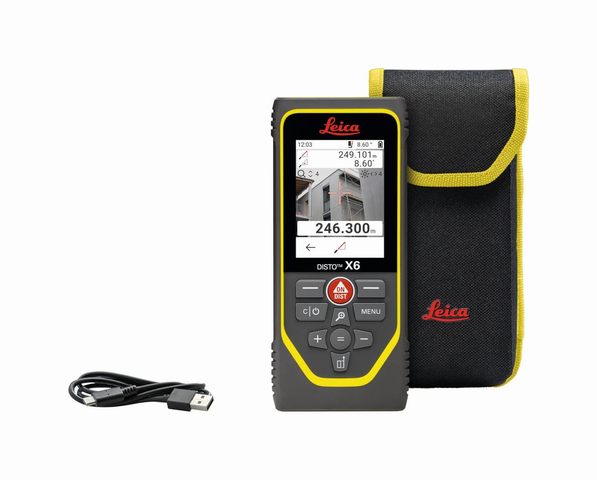 Leica Geosystems DISTO X6 950909 - Medidor Láser de Distancia 800 ft, Bluetooth, Cámara con Zoom 4X, Resistente, Alta Precisión