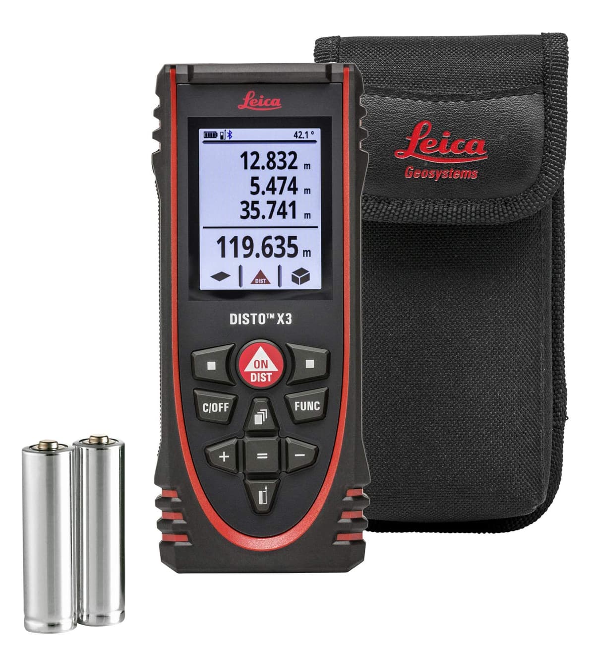 Leica DISTO X3 Medidor de Distancia Láser 150 m Bluetooth IP65 Pantalla Color Compatible con App y Trípode