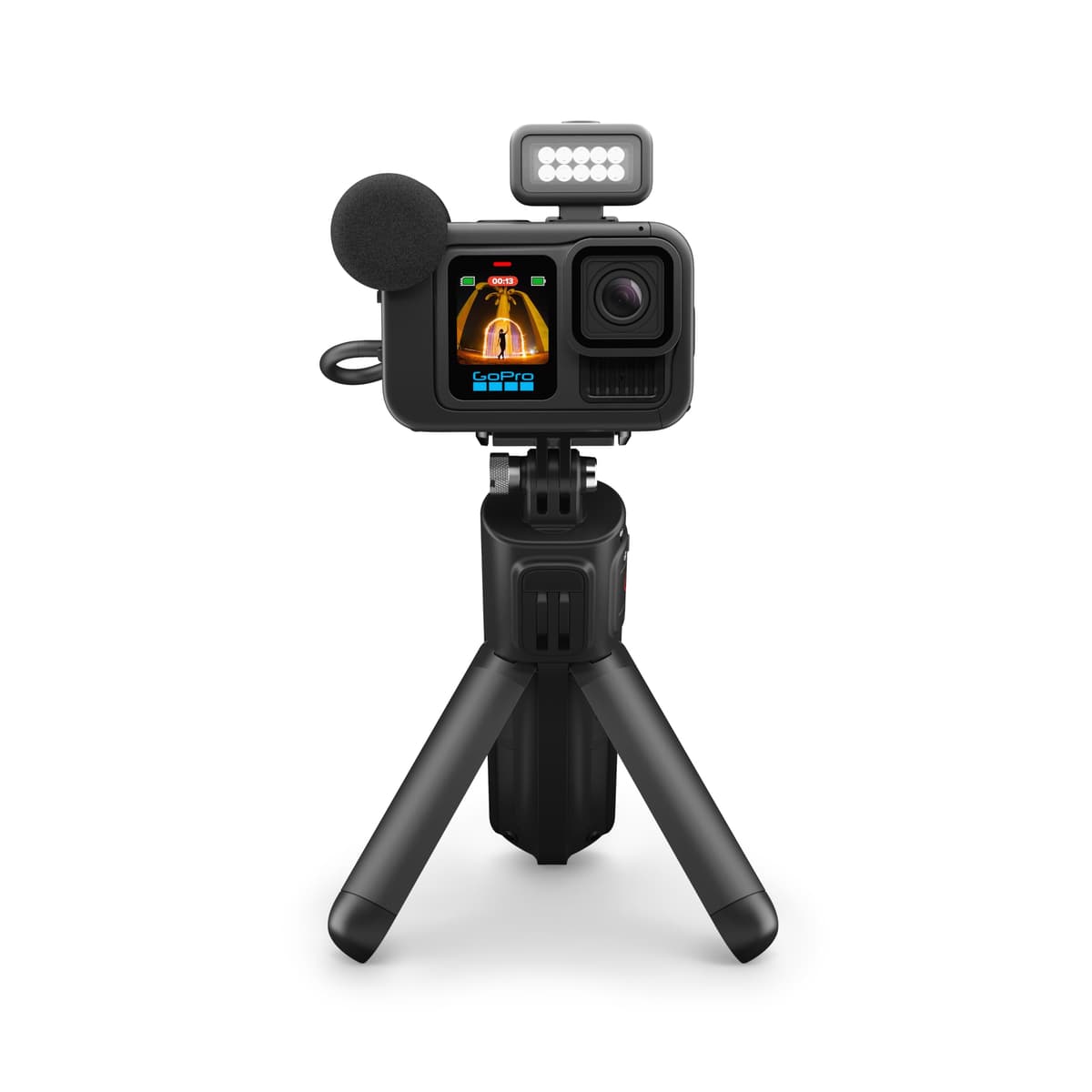 GoPro HERO13 Black Creator Edition CHDFB-131-TH - Cámara de acción 5.3K, estabilización HyperSmooth, Volta (batería empuñadura trípode control remoto), Media Mod, Light Mod, batería Enduro, montaje magnético y estuche de transporte