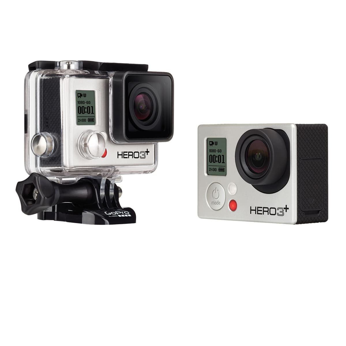 GoPro HERO3+ CHDCB-302 Cámara de acción Silver Bundle (Plata) deportiva 1080p Wi-Fi sumergible accesorios incluidos