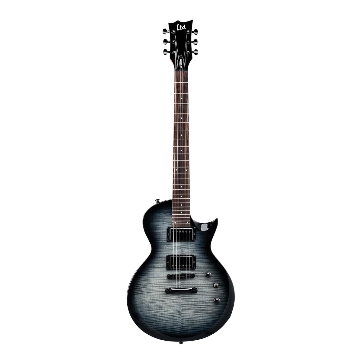 ESP LTD EC-200DX Guitarra Eléctrica Charcoal Burst, cuerpo tipo Les Paul, 6 cuerdas, doble humbucker LEC200DXCHB