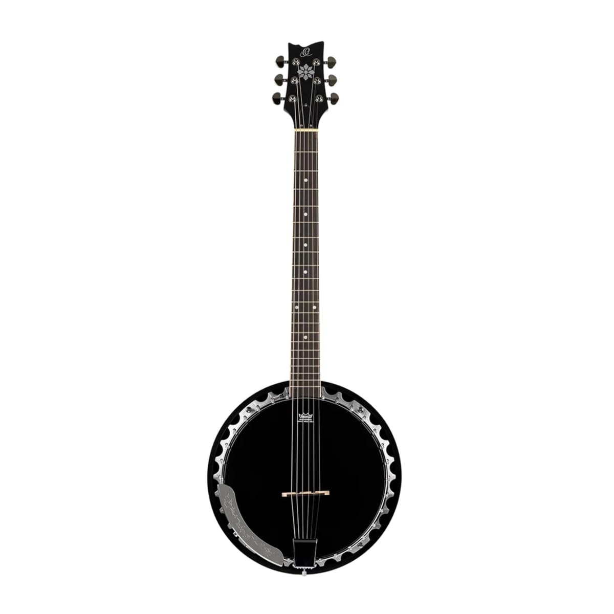 Ortega Guitars Raven Series OBJ350/6-SBK - Banjo de 6 cuerdas diestro con funda