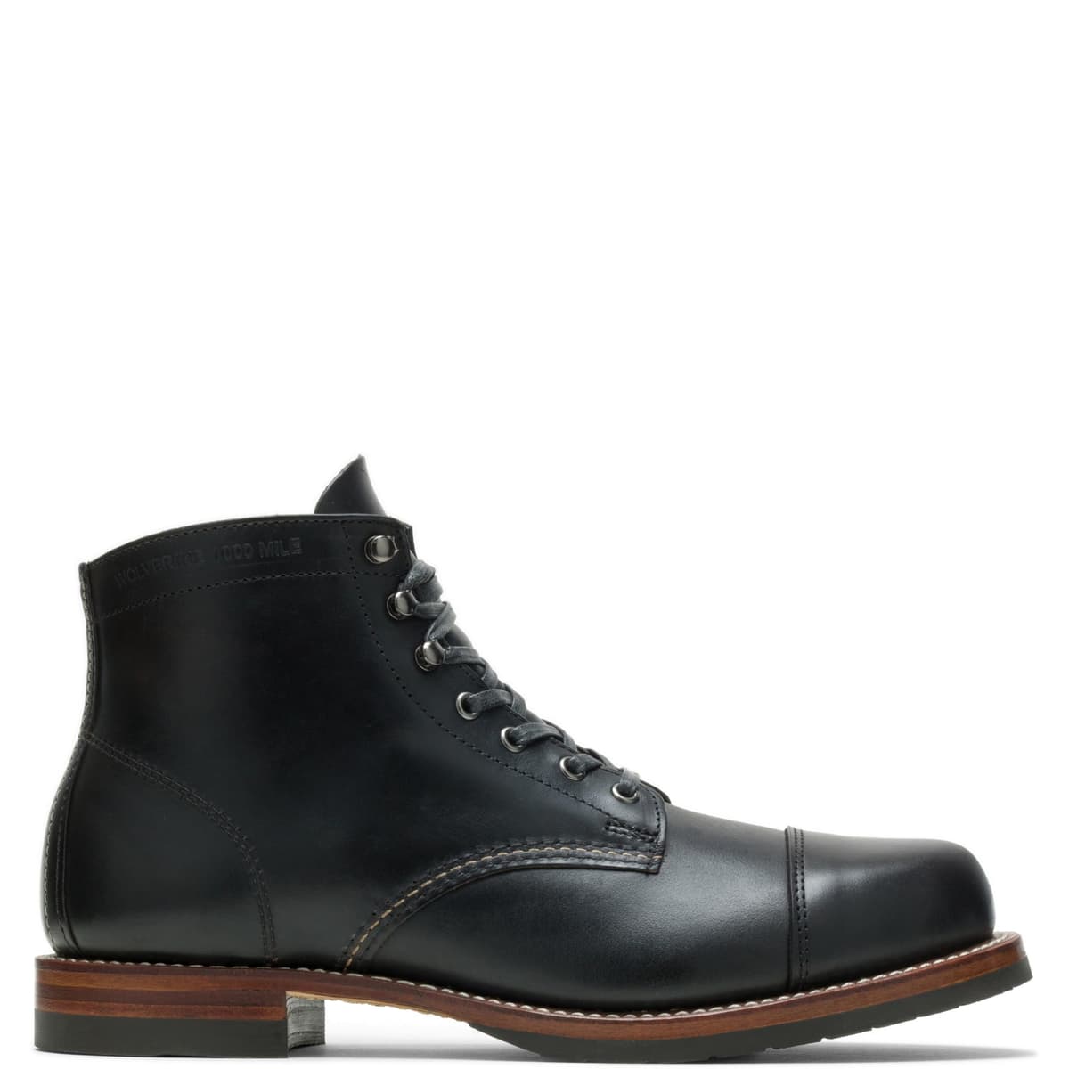 Wolverine 1000 Mile Cap-Toe Classic Boot Bota de cuero para hombre color negro clásica con puntera W990076