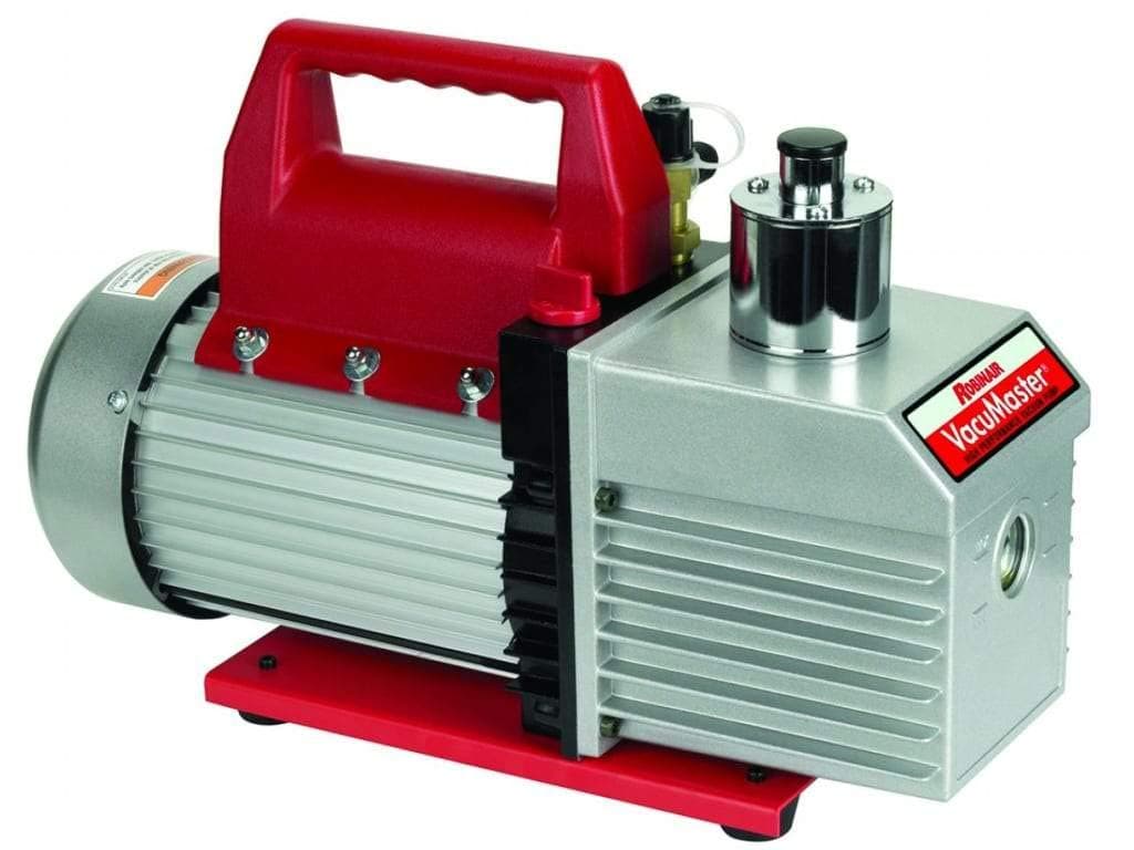 Robinair VacuMaster 15800 Bomba de Vacío 2 Etapas 8 CFM Economy, cromo rojo/plata para HVAC