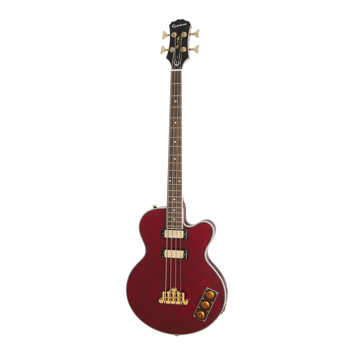 Epiphone Allen Woody Rumblekat EBAKWRGH1 Bajo Eléctrico, Rojo Vino Oscuro