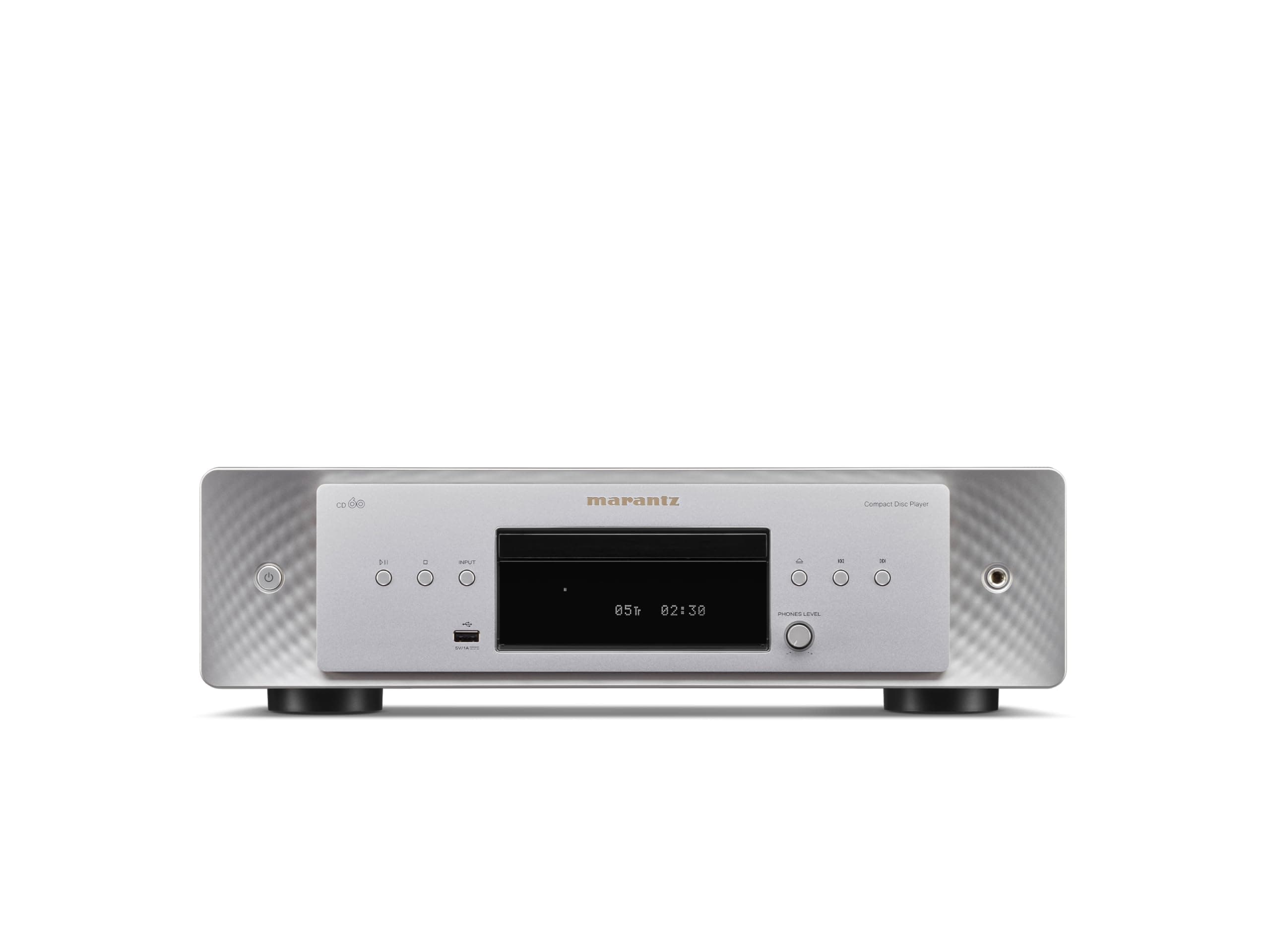 Marantz CD 60 Reproductor de CD de un solo disco con USB frontal Hi-Fi (Plateado/Dorado) CD60SG