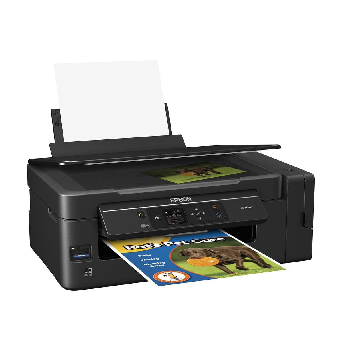 Epson Expression ET-2650 Impresora EcoTank Multifuncional Color Inalámbrica Supertank con Escáner y Copiadora para Pequeños Negocios