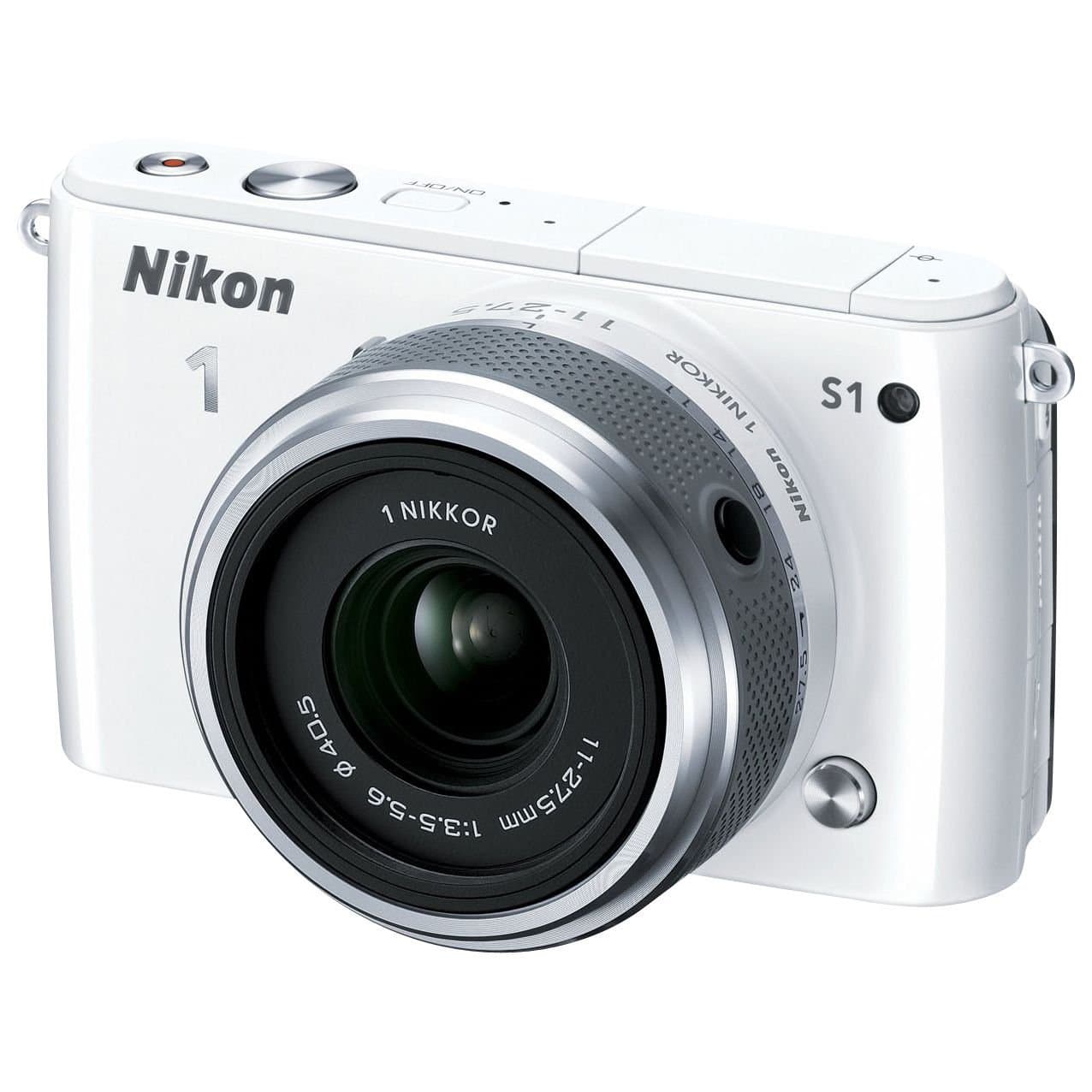 Nikon 1 S1 Cámara Digital HD 10.1 MP con Lente 11-27.5mm 1 NIKKOR (Blanco) 27618