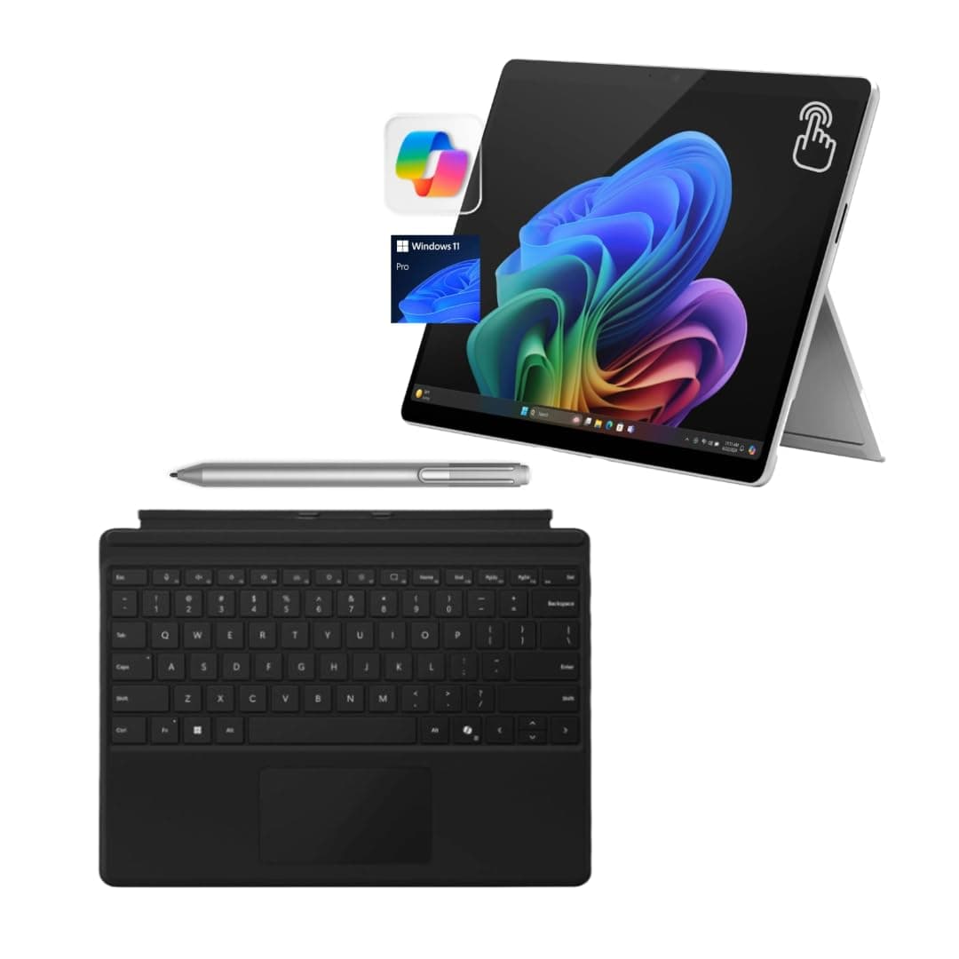 Microsoft Surface Pro 11 Bundle Copilot+ PC 13", Snapdragon X Plus, 16GB RAM, 2TB SSD, Win 11 Pro, Teclado Pro negro y Business Pen