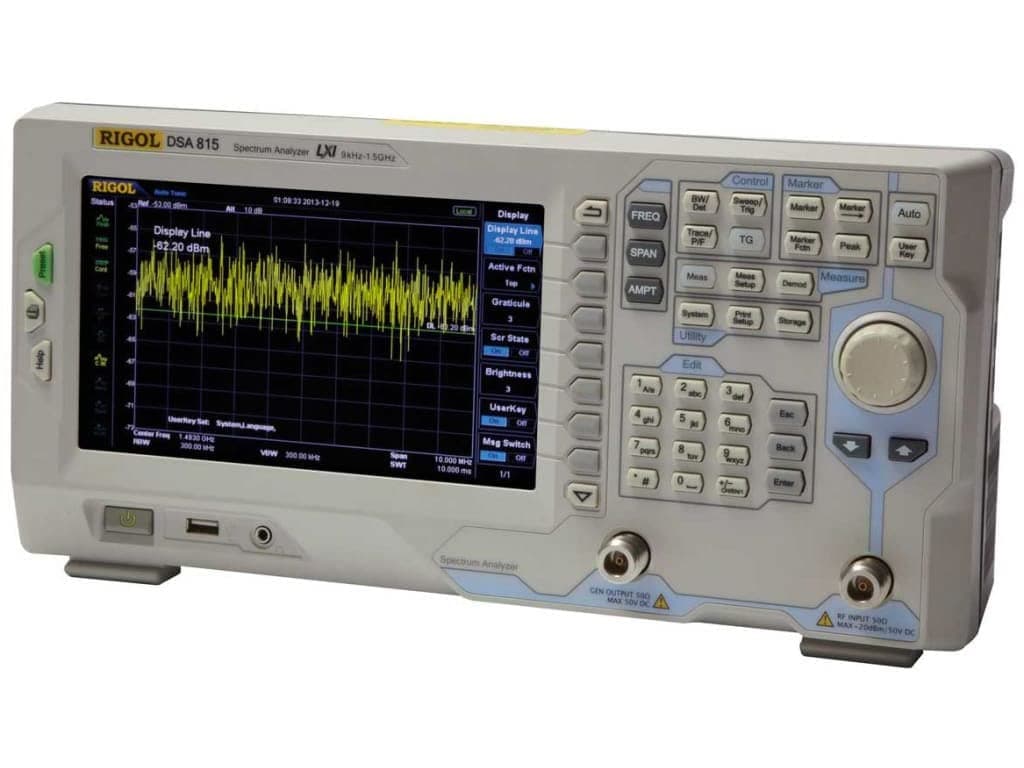 Rigol DSA815 Analizador de espectro 1.5 GHz sin generador de tracking RF portátil EMI/EMC