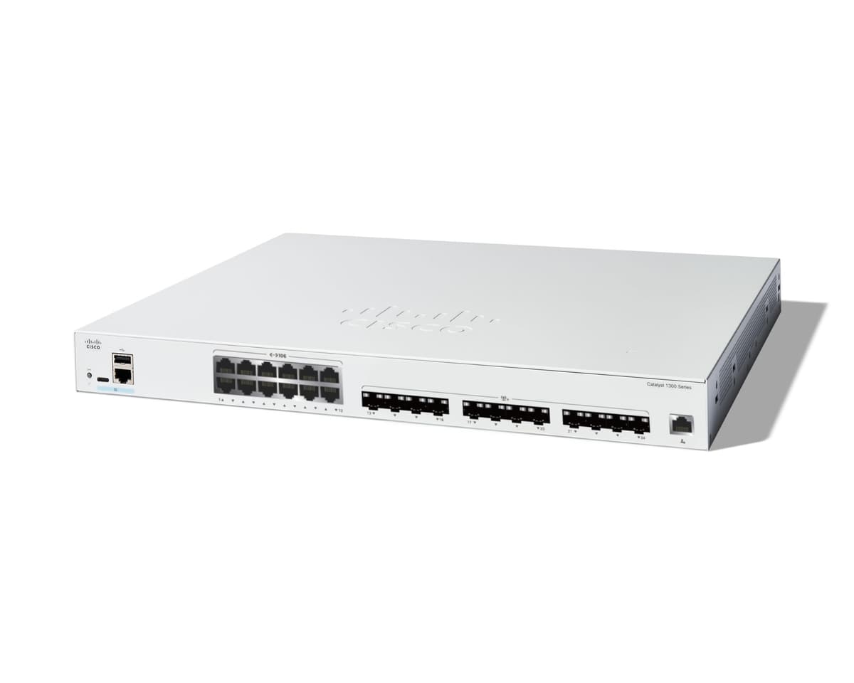 Cisco Catalyst C1300-24XTS Switch gestionado, 12 puertos 10G cobre, 12x SFP+ 10GE, garantía limitada de por vida