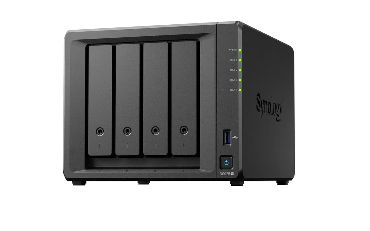 Synology DiskStation DS925+ NAS 4 bahías sin discos, servidor de almacenamiento en red, RAID para pymes