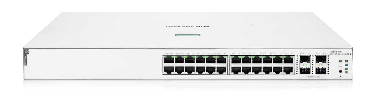 Aruba Instant On 1930 Switch Smart L2+ 24 puertos Gb PoE 370W, 4x SFP+, cable US (JL684A#ABA)