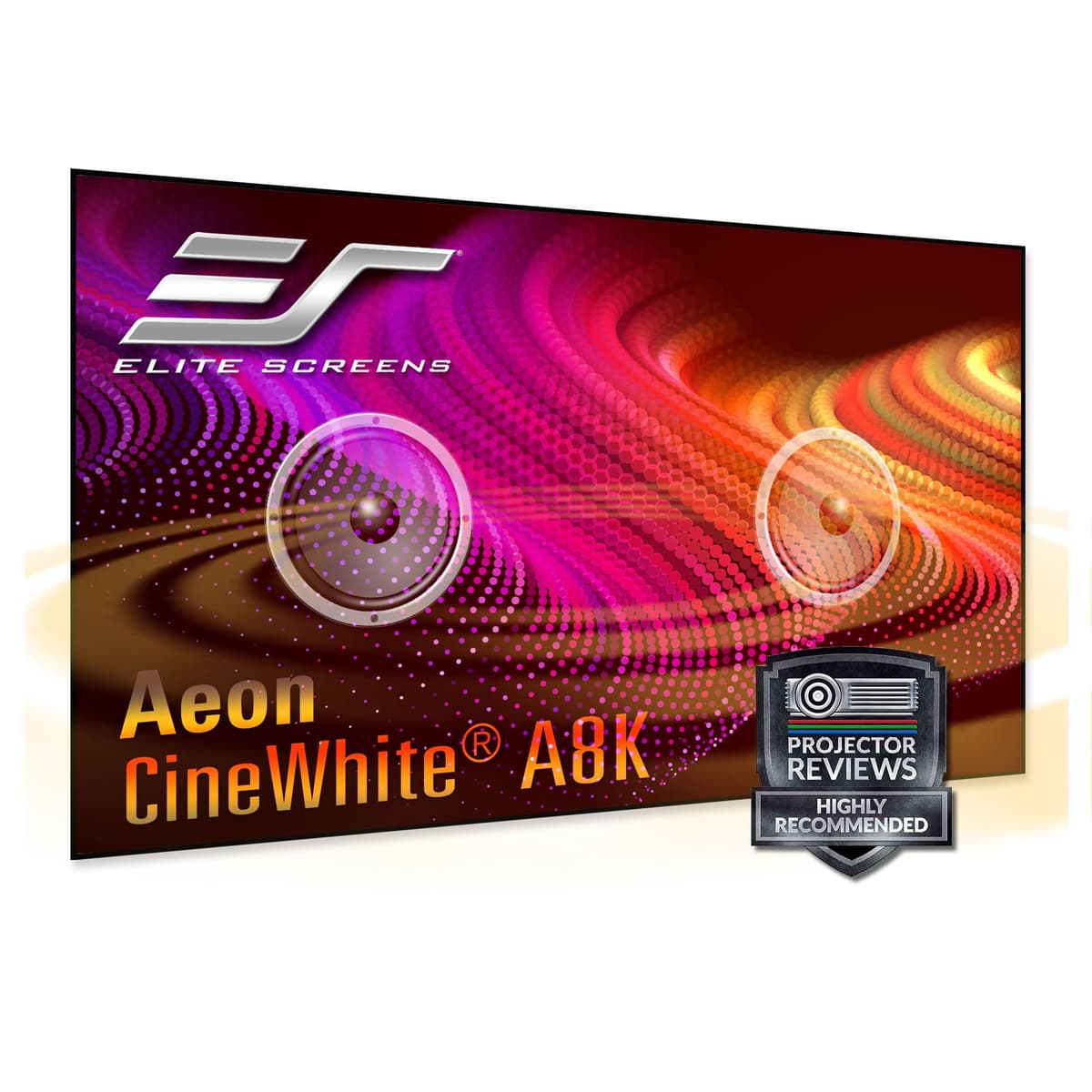 Elite Screens Aeon CineWhite A8K Wide AR138CA8K-WIDE, pantalla de proyección 138", formato 2.35:1, tejido perforado acústicamente transparente