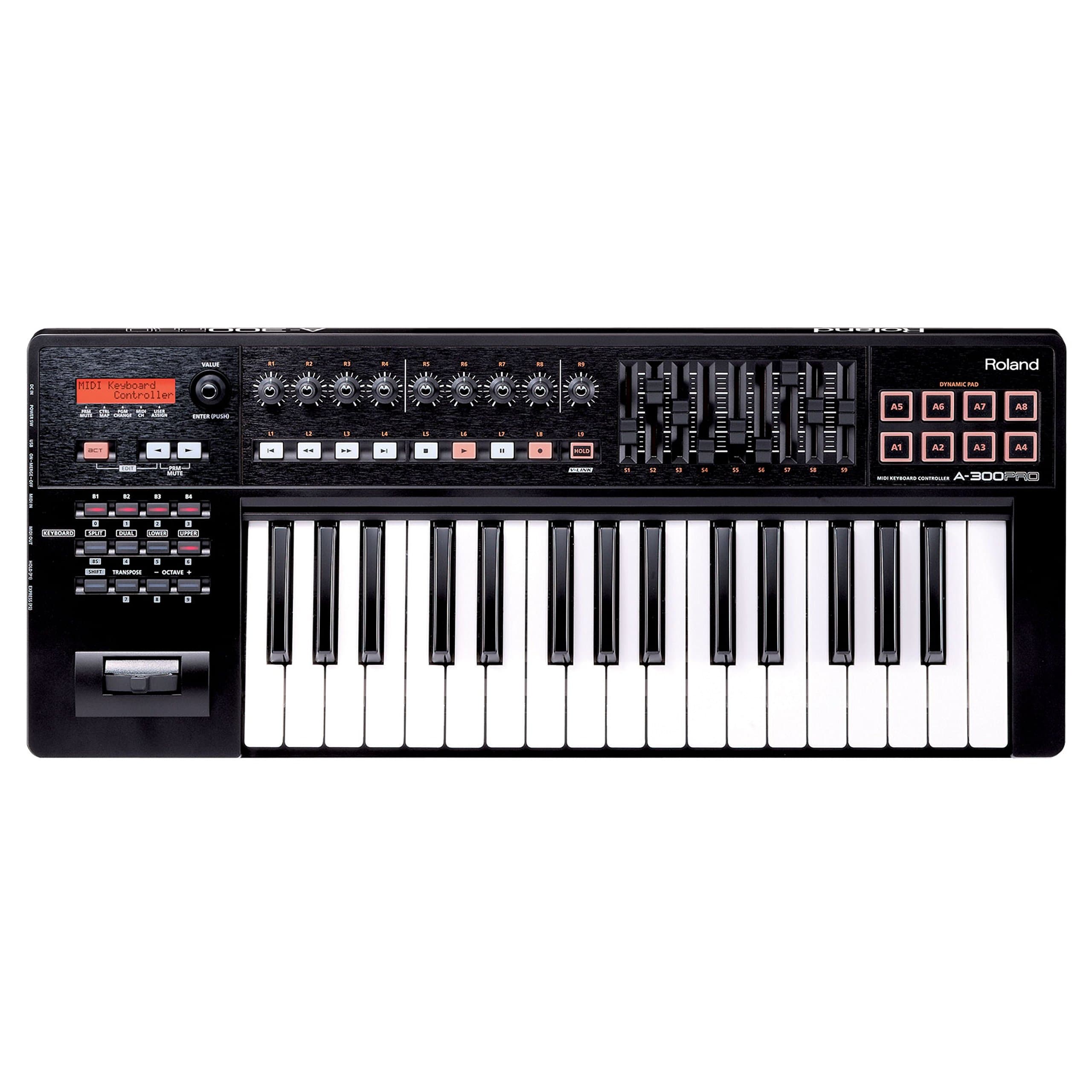 Roland A-300PRO Teclado Controlador MIDI USB profesional de 32 teclas para Mac y PC A-300PRO-R