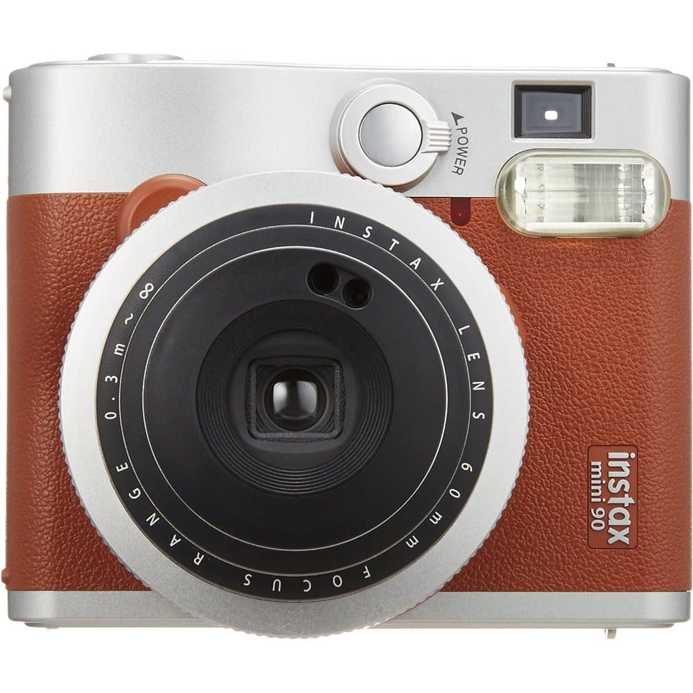 Fujifilm Instax Mini 90 cámara instantánea, película Instax Mini, color café Fujifilm INSTAX Mini 90 Brown