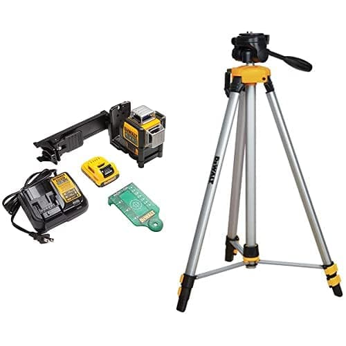 DEWALT DW089LG Nivel Láser 3x360 Haz Verde 12V con Batería y Trípode DW0881T