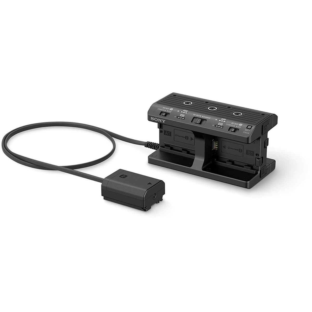 Sony Adaptador Múltiple de Baterías NPAMQZ1K, kit, cargador y alimentación, negro