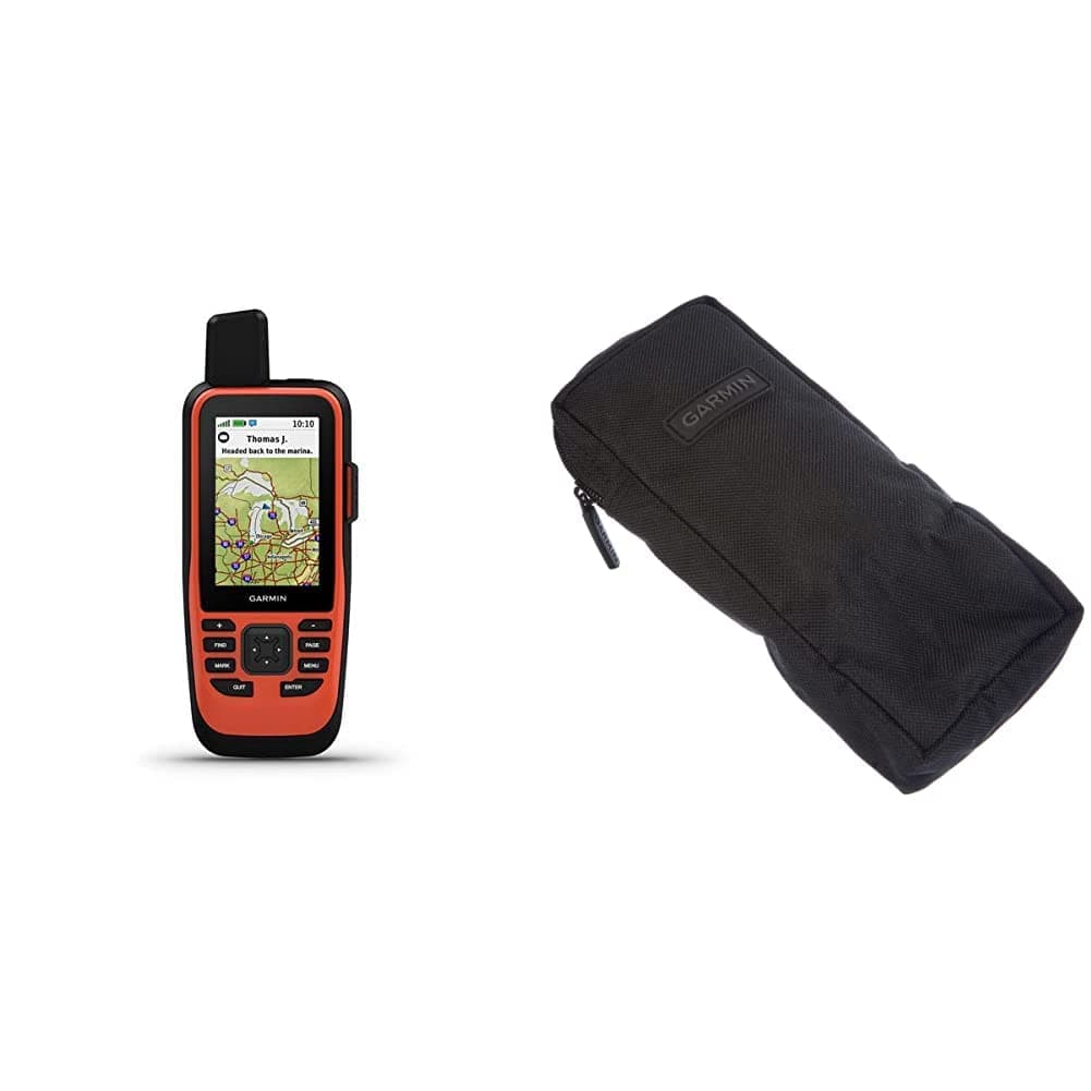 Garmin GPSMAP 86i GPS de mano flotante resistente al agua + Estuche Universal Garmin para GPS de mano 010-10117-02