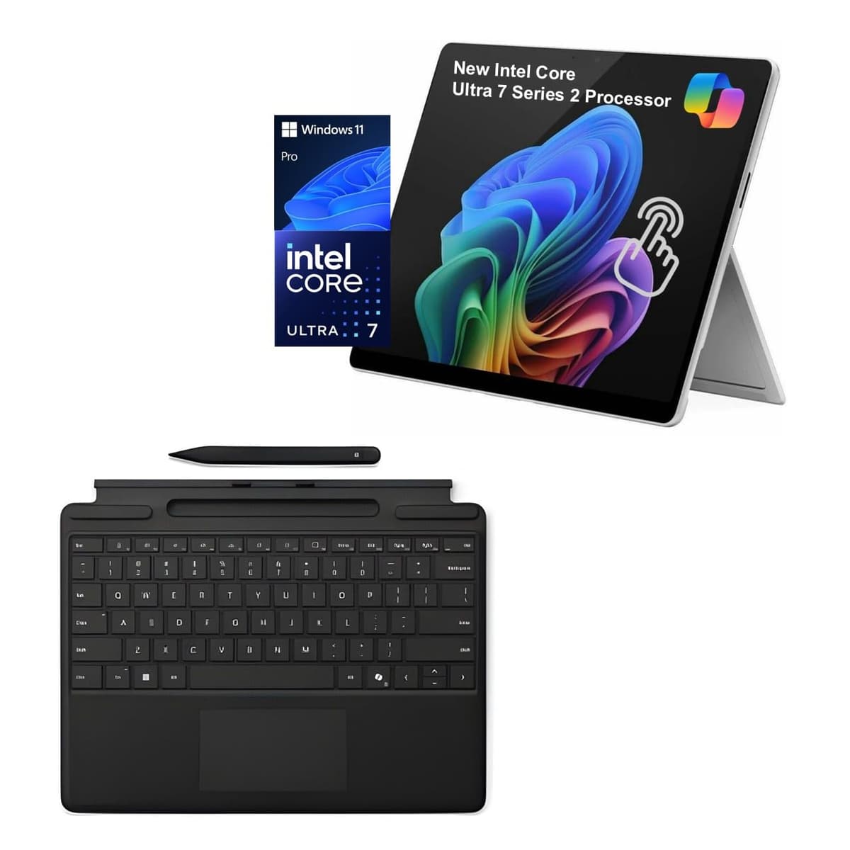 Microsoft Surface Pro 11 Ultra 7 266V Series 2 2 en 1, teclado Pro y Slim Pen, Copilot+ PC, 13" táctil 600 nits, NPU IA, 16GB RAM, 2TB SSD, Win 11 Pro