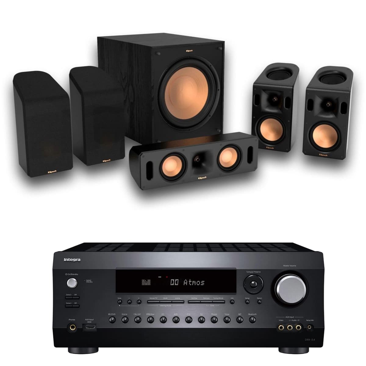 Klipsch Reference Cinema 1069177 Sistema 5.1.4 Dolby Atmos Home Theater con receptor AV
