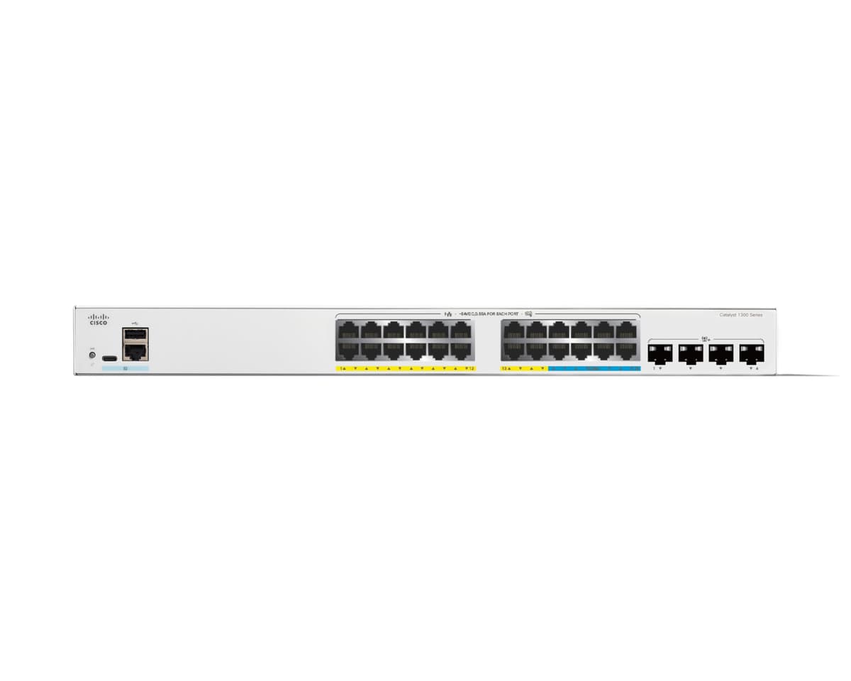 Cisco Catalyst C1300-24MGP-4X switch gestionado, 16xGE, 8x2.5GE, PoE, 4x10GE SFP+, garantía limitada de por vida