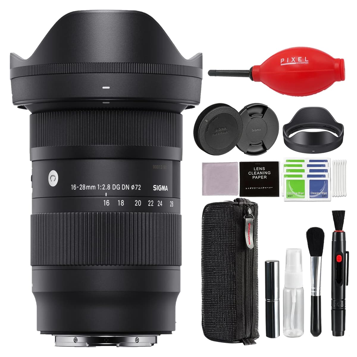 Sigma 16-28mm f/2.8 DG DN Contemporary para Sony E-Mount, lente zoom gran angular, kit de accesorios y viaje, 206965