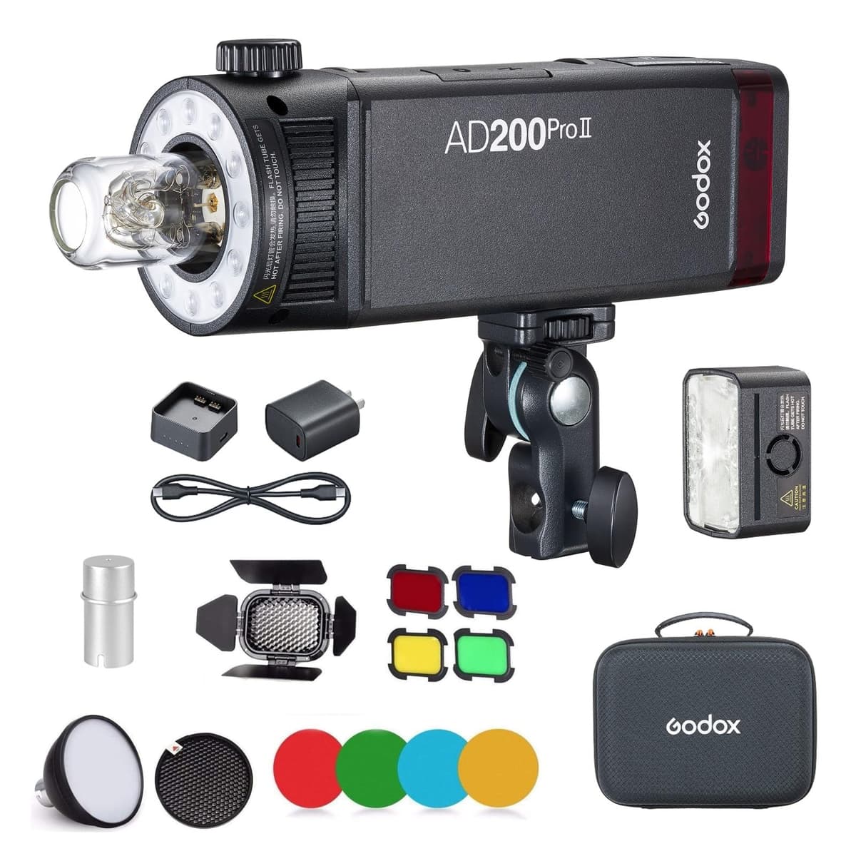 GODOX AD200 Pro II flash 200Ws 2.4G TTL strobe pocket con BD-07, 0.01-1.8s, 500 disparos full, para cámaras DSLR