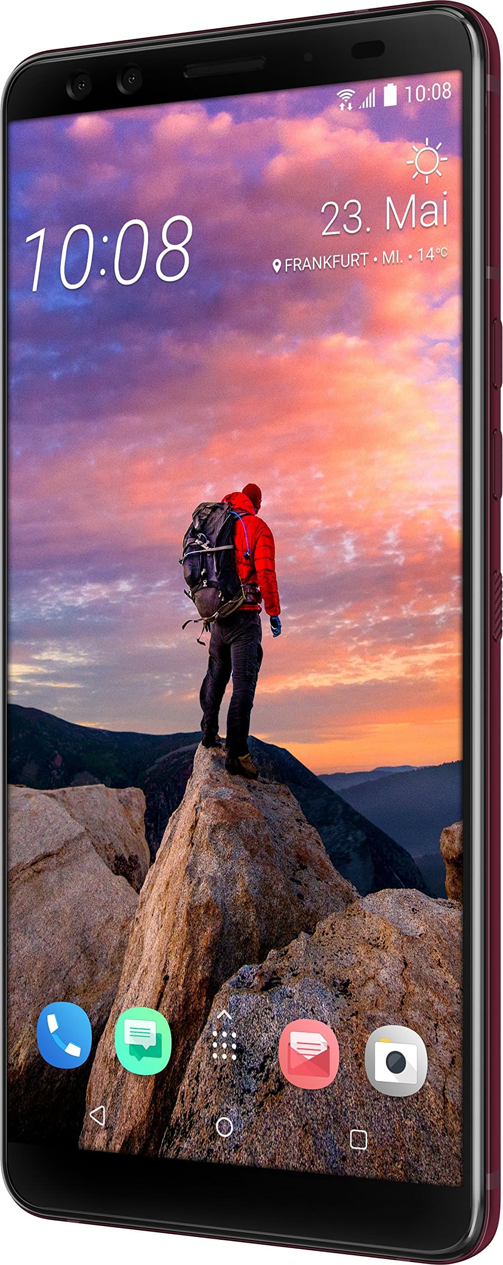 HTC U12+ Plus Dual SIM 64GB Android Libre de fábrica 4G LTE Solo GSM Versión Internacional (Rojo Fuego) 99HANY029-00