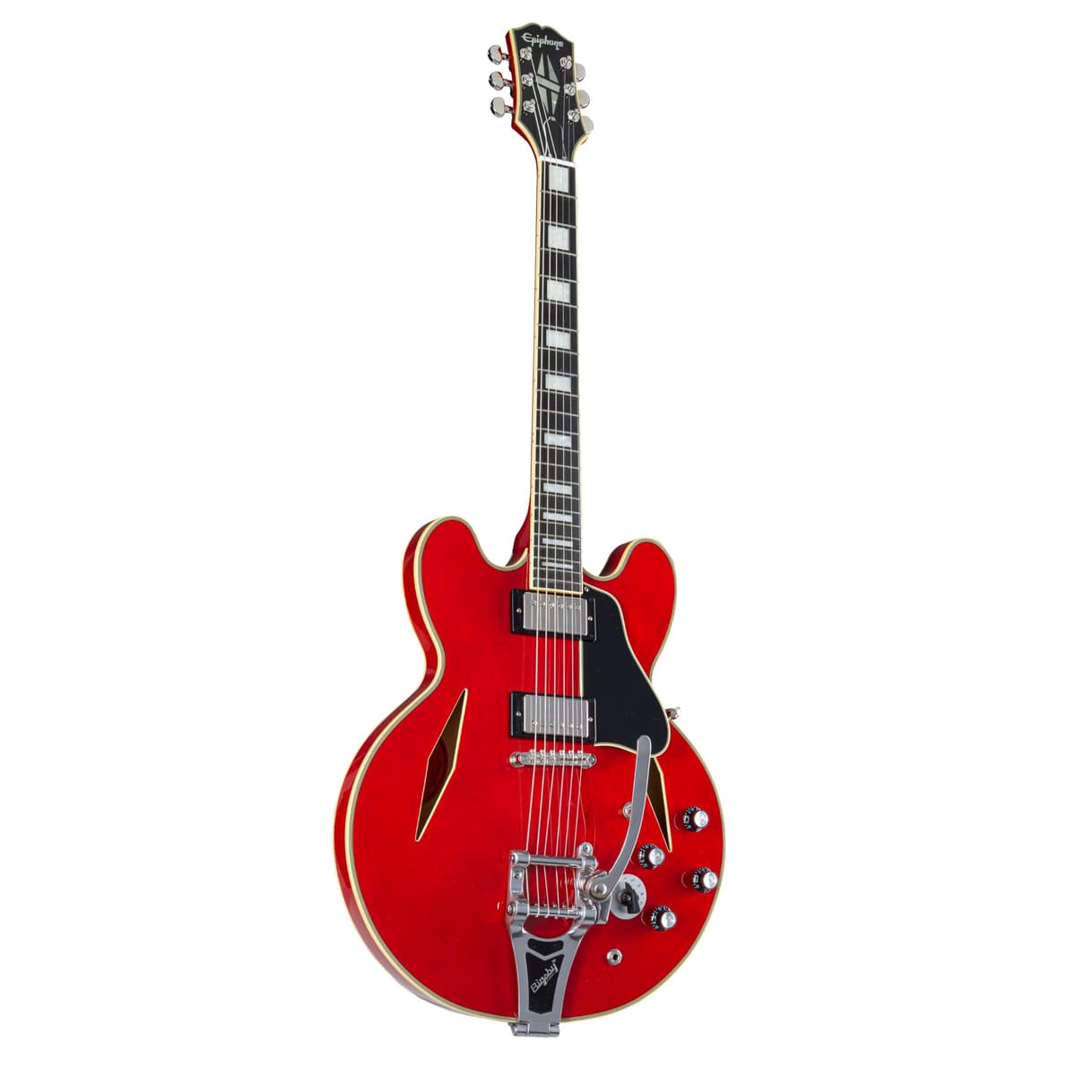 Epiphone Exclusive Shinichi Ubukata ES-355 guitarra eléctrica semihueca Cherry con estuche rígido IGES355CSUSCNB3