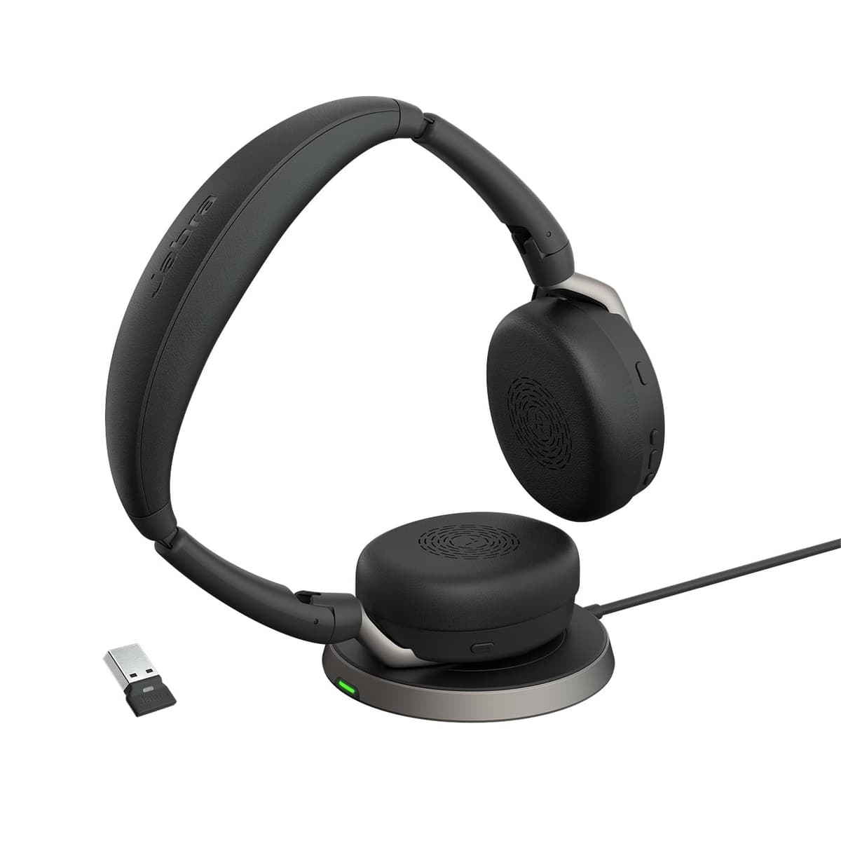 Jabra Evolve2 65 Flex audífonos estéreo inalámbricos Bluetooth, cancelación de ruido, ClearVoice y ANC híbrido, compatible UC, color negro 26699-989-989