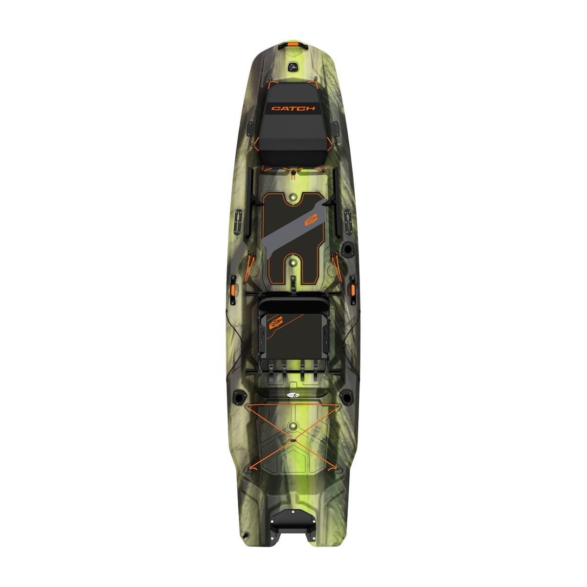 Pelican Catch Mode 110 TR Kayak de pesca con asiento Ergoboost, rieles para accesorios, Venom, 10.5 pies