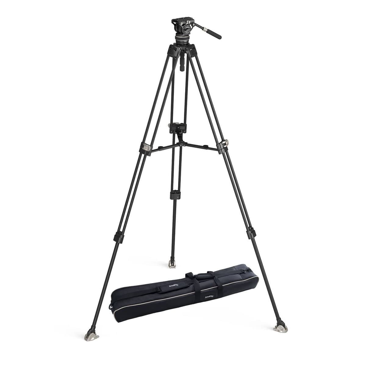 SMALLRIG Trípodes AD100 Trípode de Video con Cabezal Fluido, Altura Ajustable, para Cámara DSLR/Mirrorless SmallRig AD100