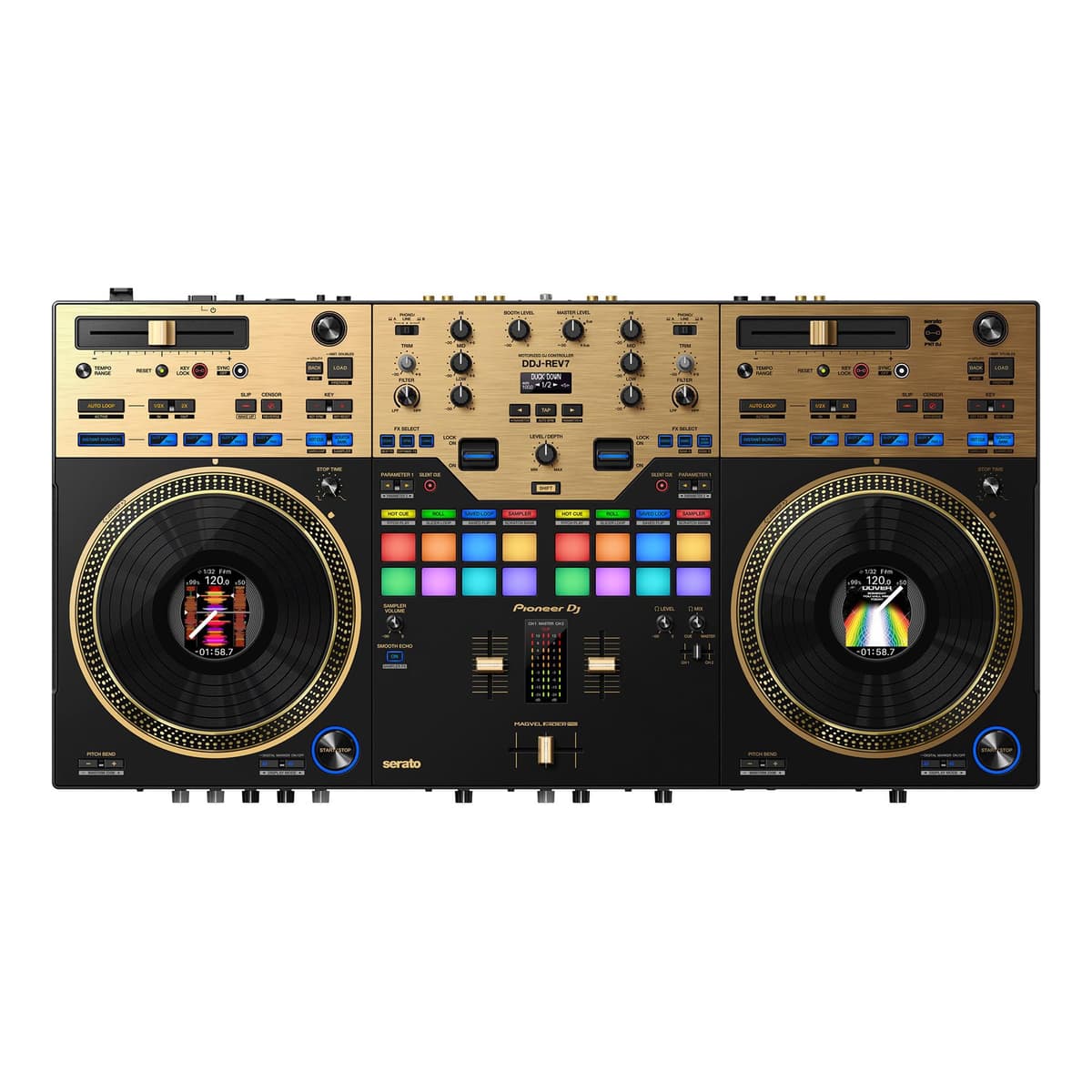 Pioneer DJ DDJ-REV7-N Controlador DJ Serato de 2 decks Edición Limitada Dorada