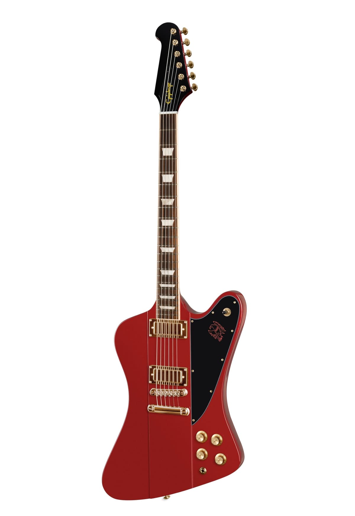Epiphone Firebird Exclusiva EIFBRRMGH3 guitarra eléctrica Rojo Rubí con herrajes dorados