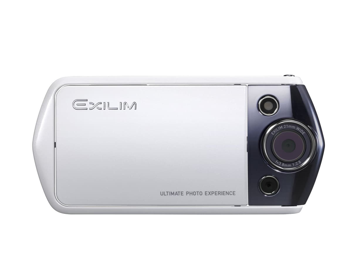 Casio Exilim EX-TR10 cámara digital con pantalla abatible color blanco, modelo internacional