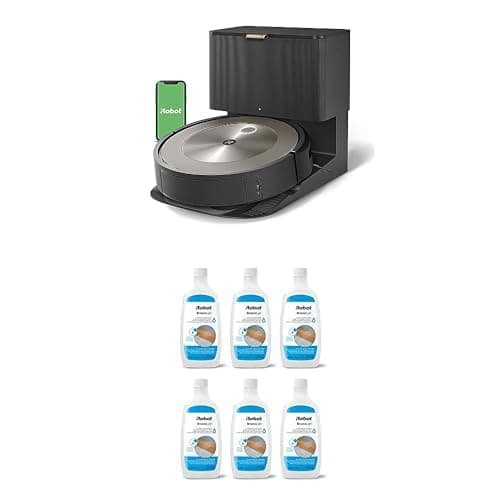 iRobot Roomba j9+ robot aspirador autovaciado + repuestos originales iRobot + solución concentrada para pisos duros 6-pack