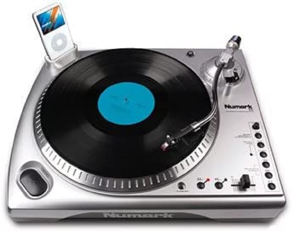 Numark TTi USB Tornamesa con control de pitch y dock universal para digitalizar vinilos