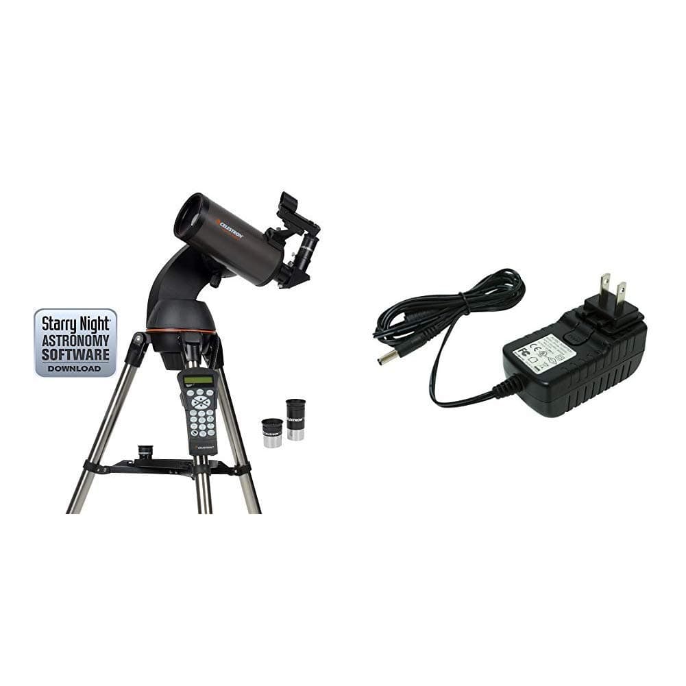 Celestron NexStar 90SLT Mak Telescopio Computarizado con Adaptador CA 18778 - Negro