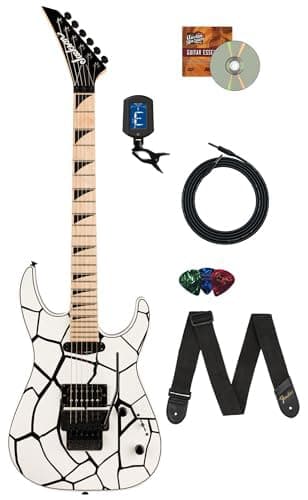 Jackson X Series Dinky DK1A guitarra eléctrica White Tortoise combo cable, afinador, correa, púas y DVD Austin Bazaar 2910039576